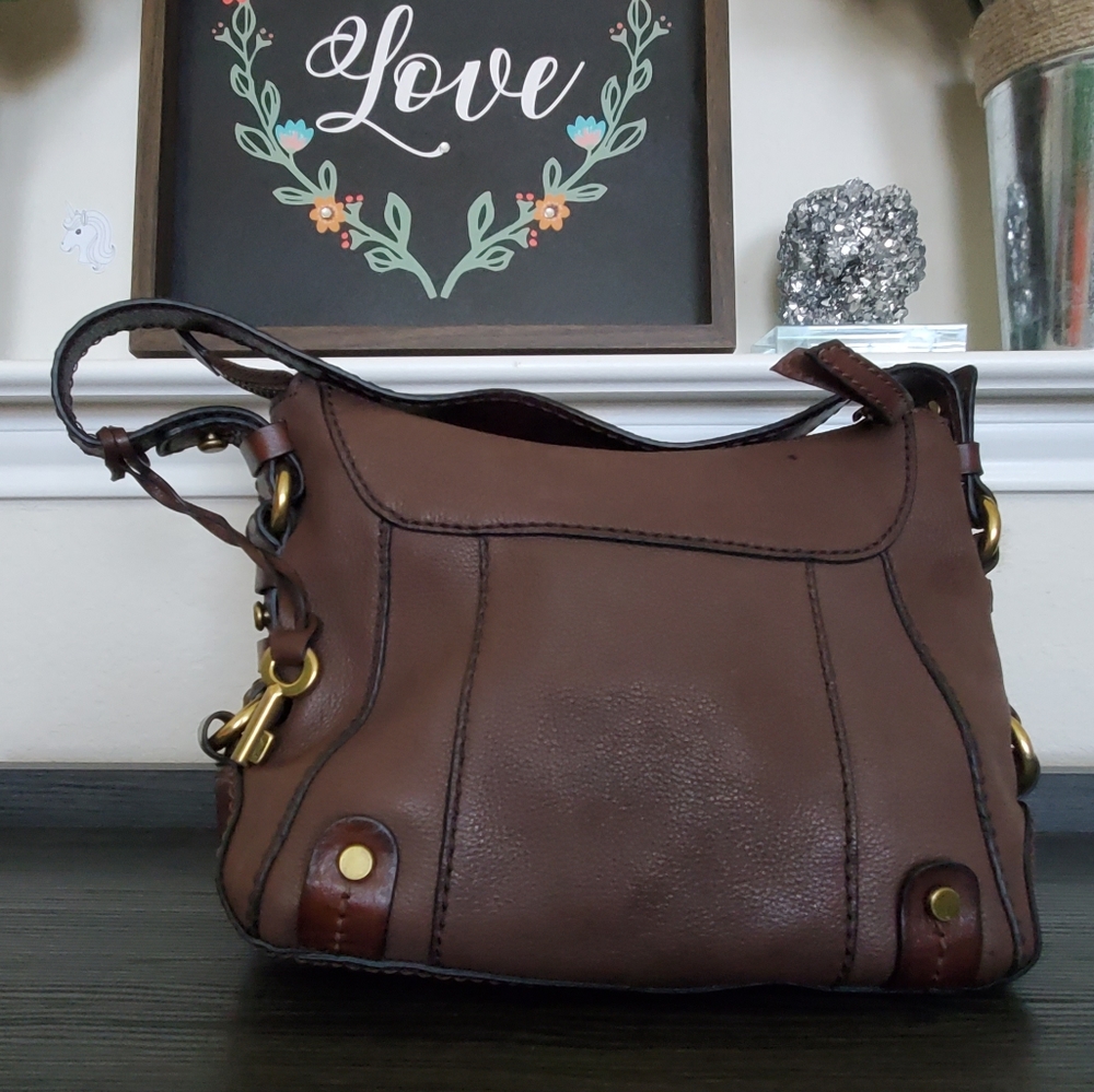 Fossil brown handbag